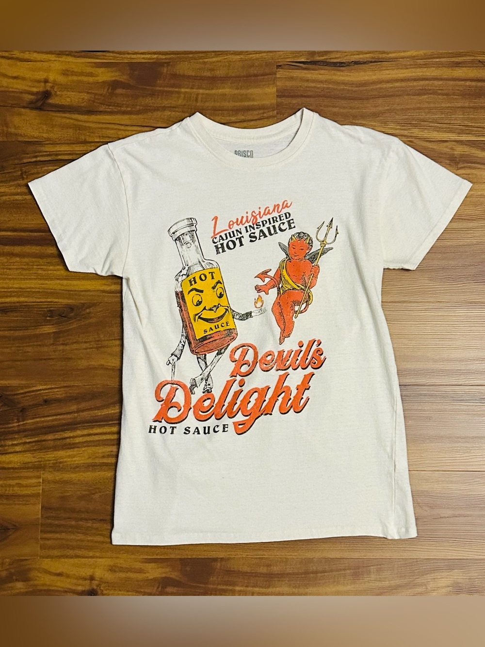 Devil's Delight Hot Sauce Graphic Tee - Cream